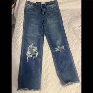 Vervet distressed straight jeans